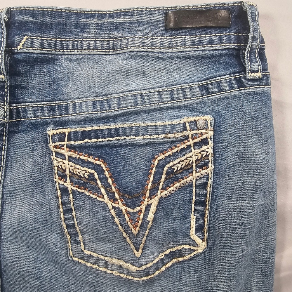 VIGOSS Size 20 Slim Boot Cut Jeans Thick Stitch Embroidered Pockets 1570